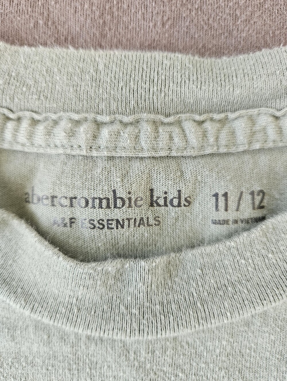 Abercrombie Kids T-shirt Lot Of 2 Long Sleeve Green And Gray Purple 9 10 11 12 - Picture 6 of 9